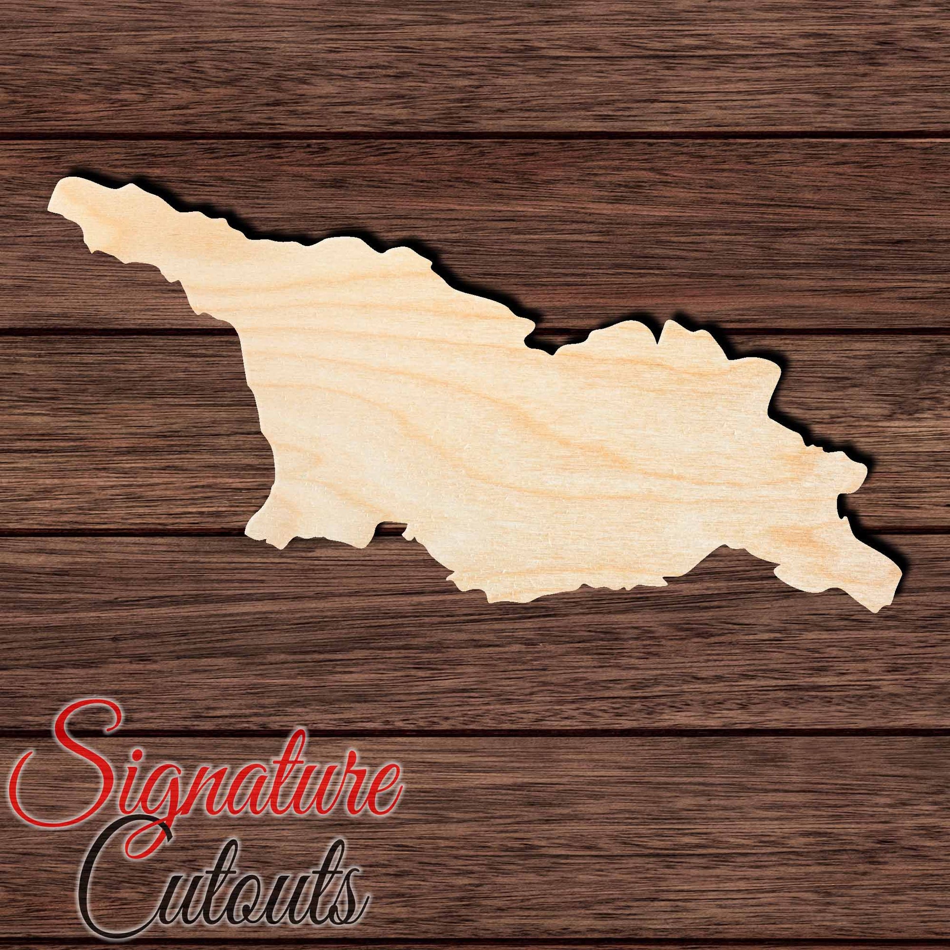 Georgia Shape Cutout in Wood, Acrylic or Acrylic Mirror - Signature Cutouts