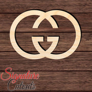 GG Designer Logo 001 Shape Cutout in Wood, Acrylic or Acrylic Mirror - Signature Cutouts