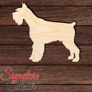 Giant Schnauzer Shape Cutout in Wood, Acrylic or Acrylic Mirror - Signature Cutouts