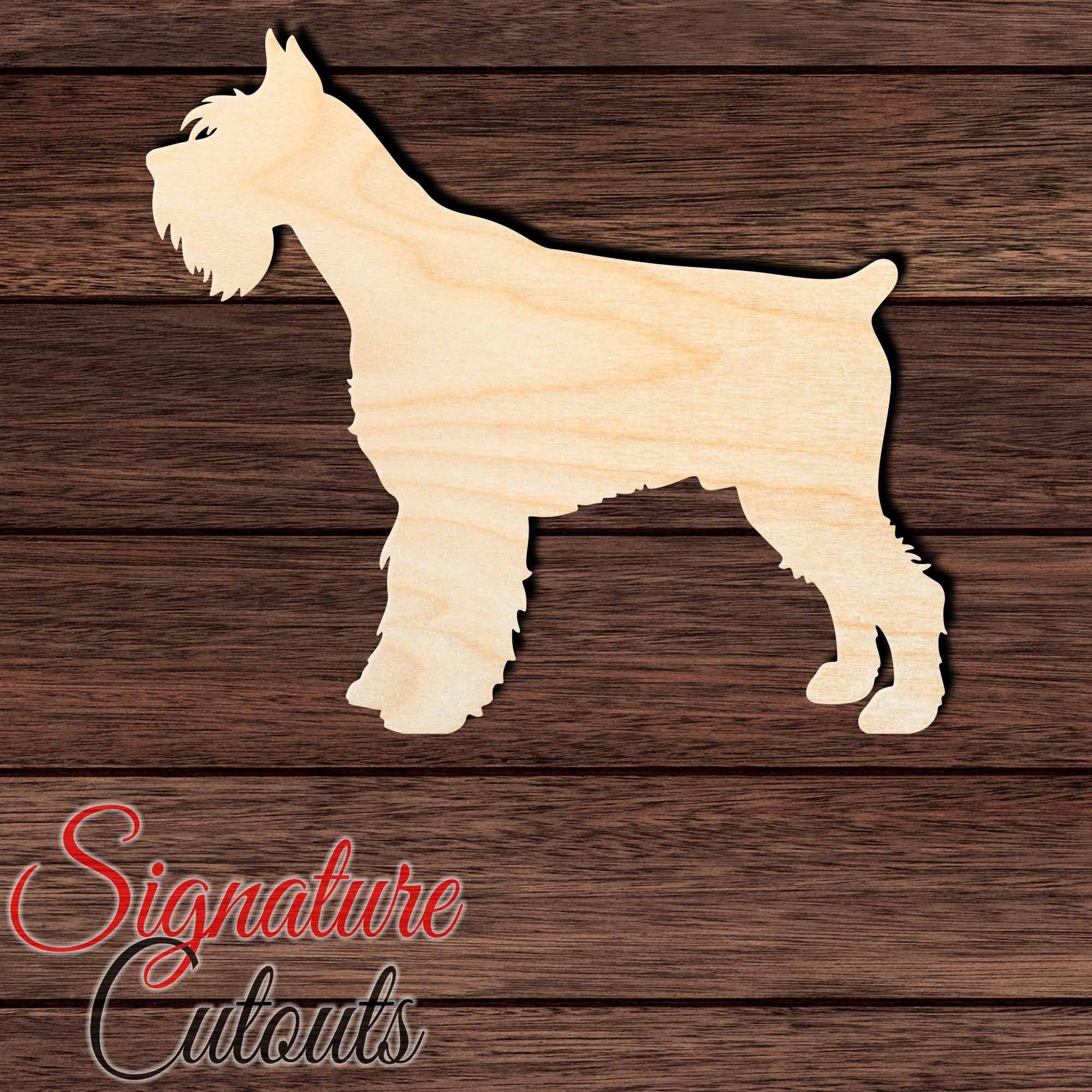 Giant Schnauzer Shape Cutout in Wood, Acrylic or Acrylic Mirror - Signature Cutouts