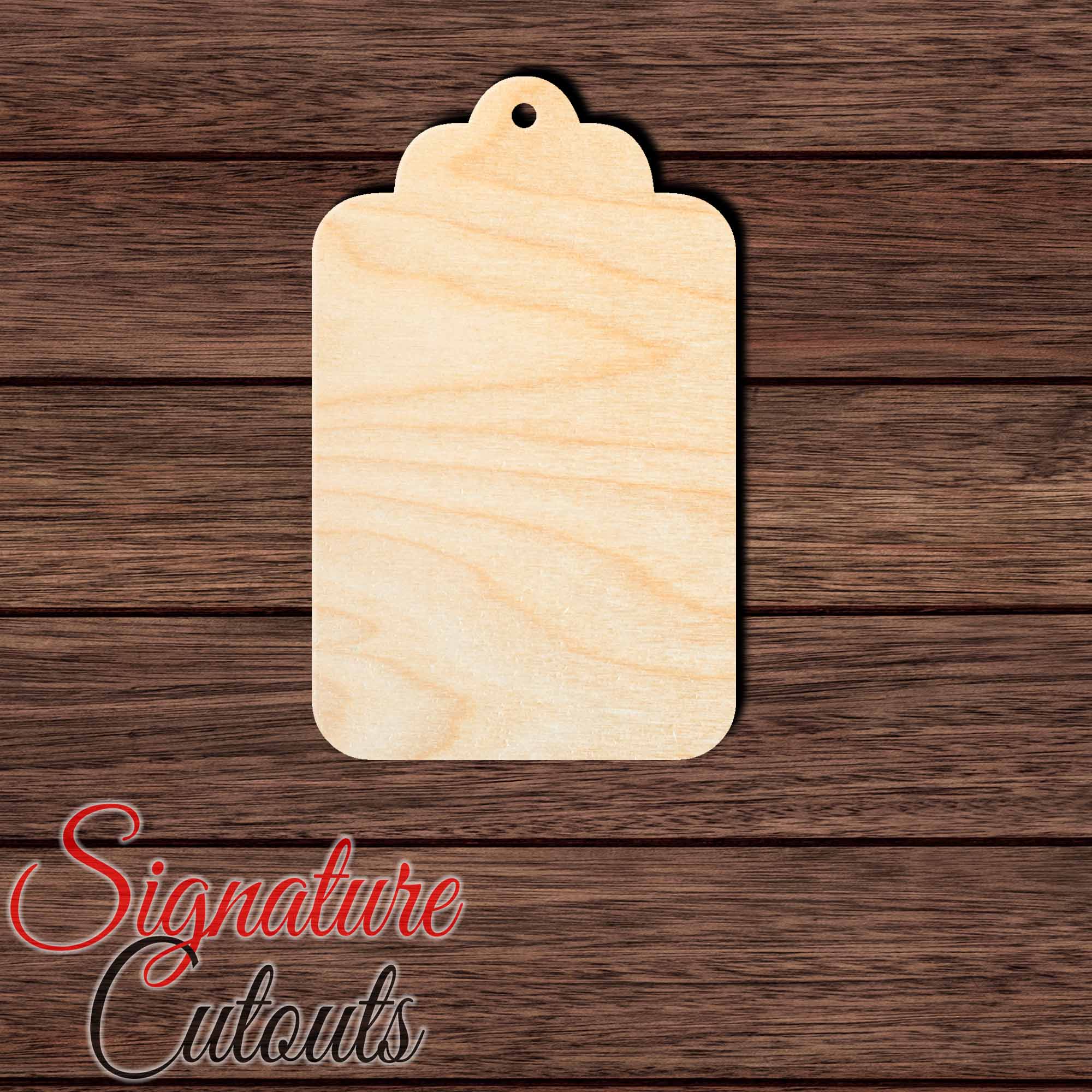 Gift Tag 001 Shape Cutout in Wood, Acrylic or Acrylic Mirror - Signature Cutouts