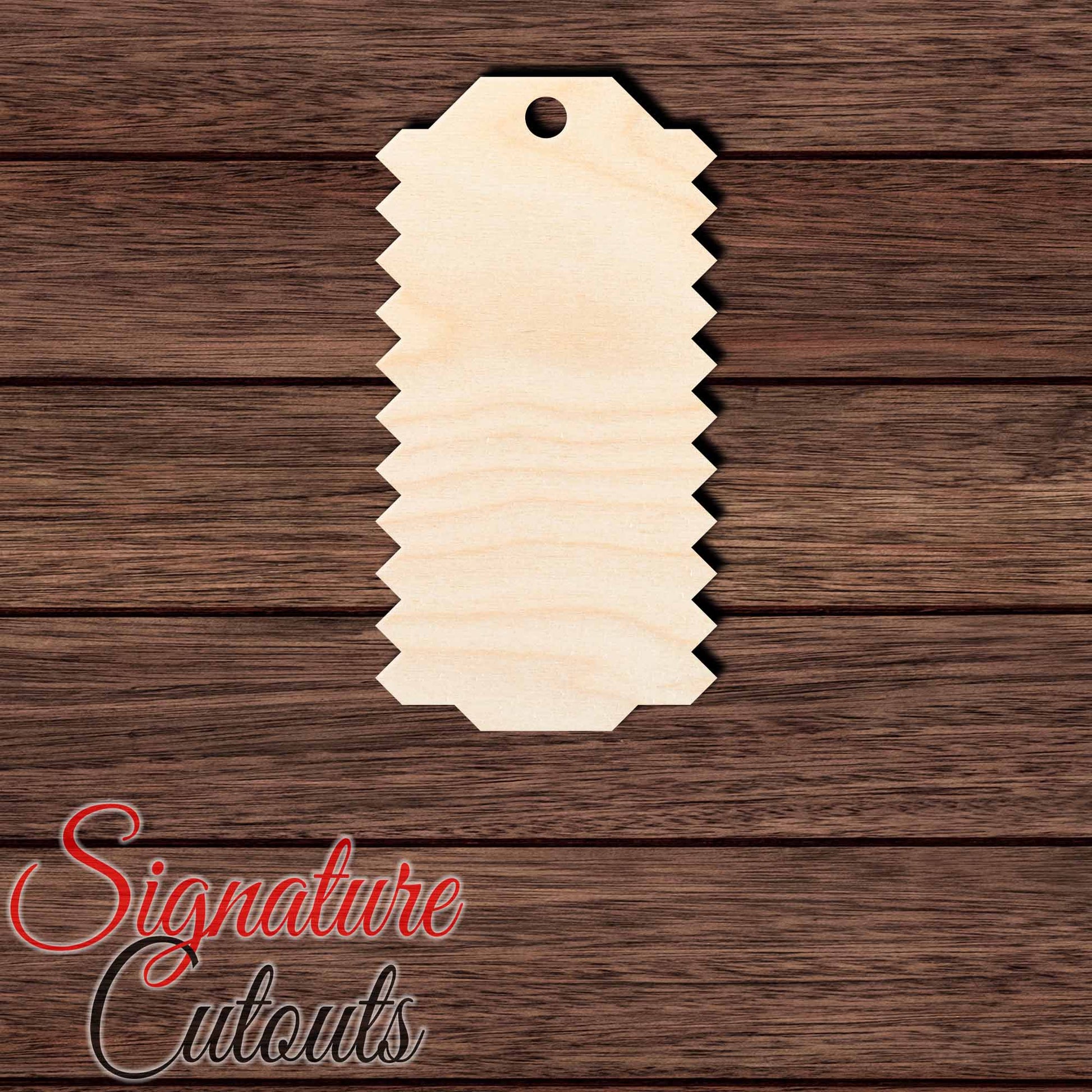 Gift Tag 002 Shape Cutout in Wood, Acrylic or Acrylic Mirror - Signature Cutouts