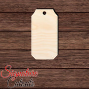 Gift Tag 004 Shape Cutout in Wood, Acrylic or Acrylic Mirror - Signature Cutouts