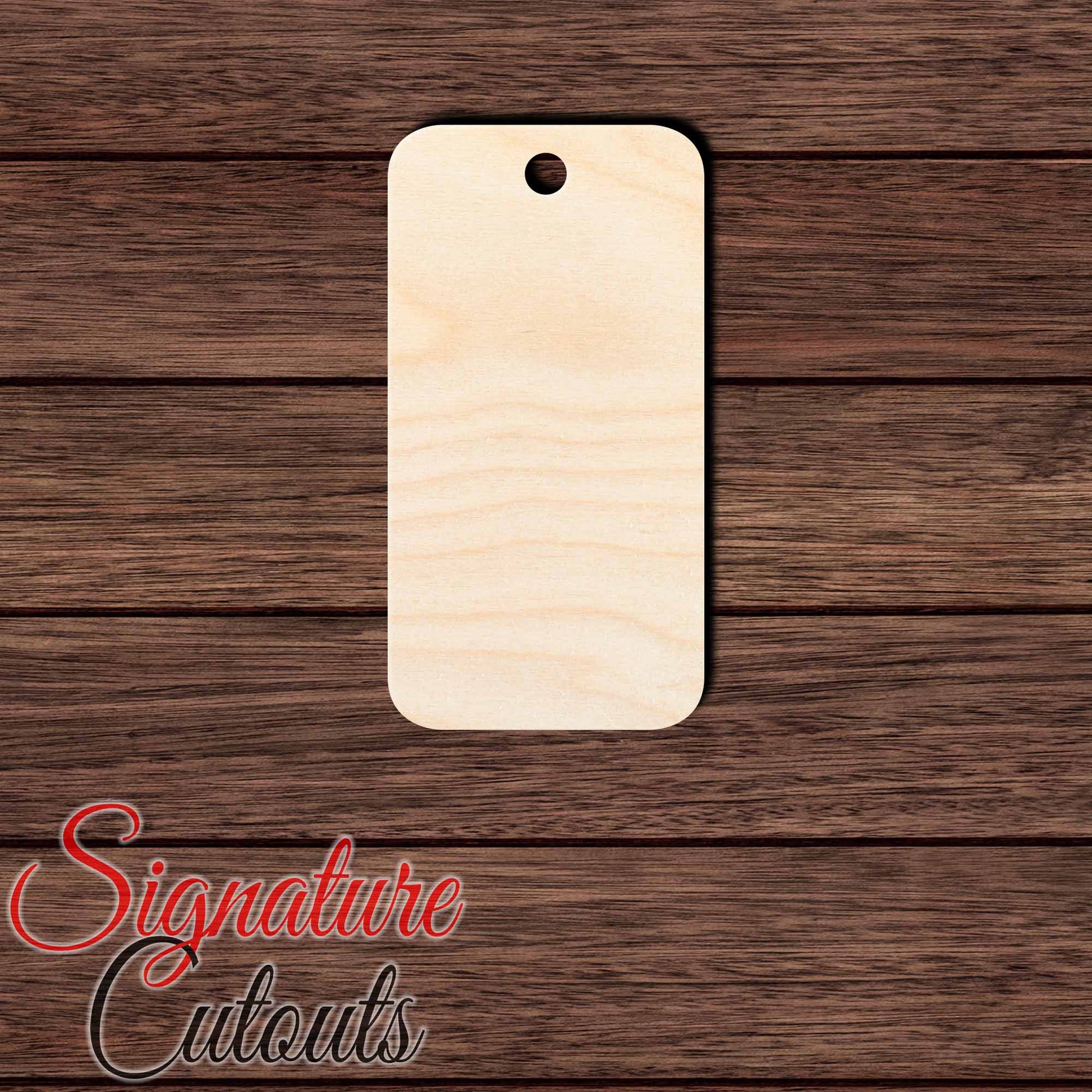 Gift Tag 006 Shape Cutout in Wood, Acrylic or Acrylic Mirror - Signature Cutouts