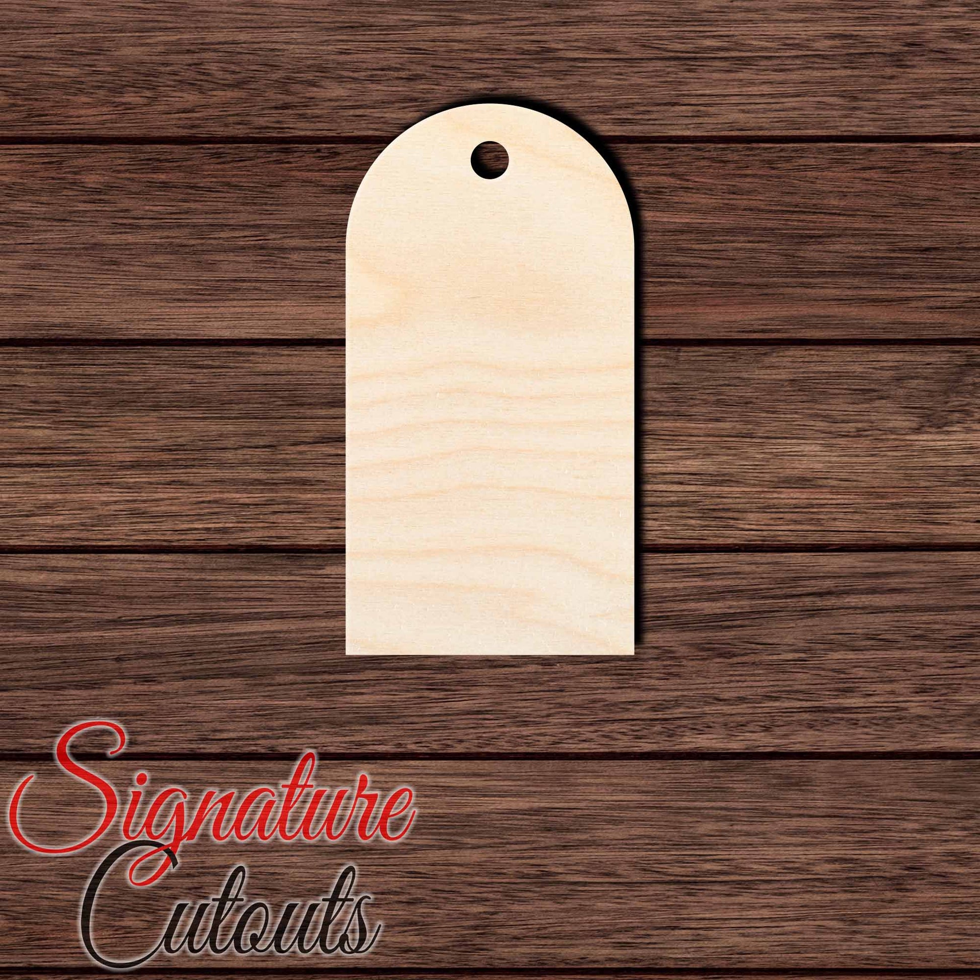 Gift Tag 017 Shape Cutout in Wood, Acrylic or Acrylic Mirror - Signature Cutouts