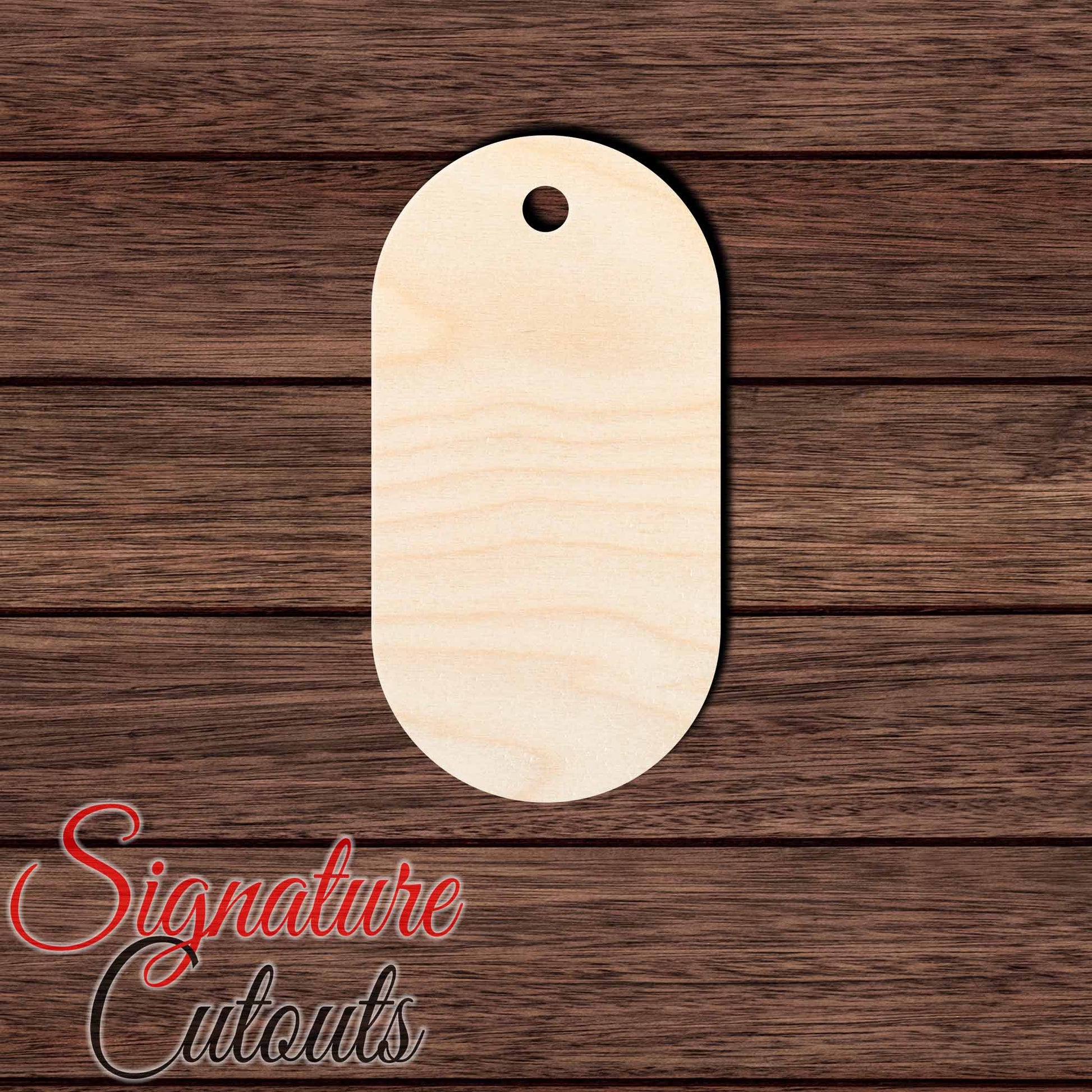 Gift Tag 018 Shape Cutout in Wood, Acrylic or Acrylic Mirror - Signature Cutouts