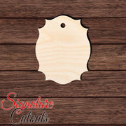 Gift Tag 022 Shape Cutout in Wood, Acrylic or Acrylic Mirror - Signature Cutouts