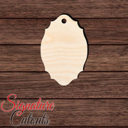Gift Tag 023 Shape Cutout in Wood, Acrylic or Acrylic Mirror - Signature Cutouts