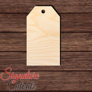 Gift Tag 025 Shape Cutout in Wood, Acrylic or Acrylic Mirror - Signature Cutouts