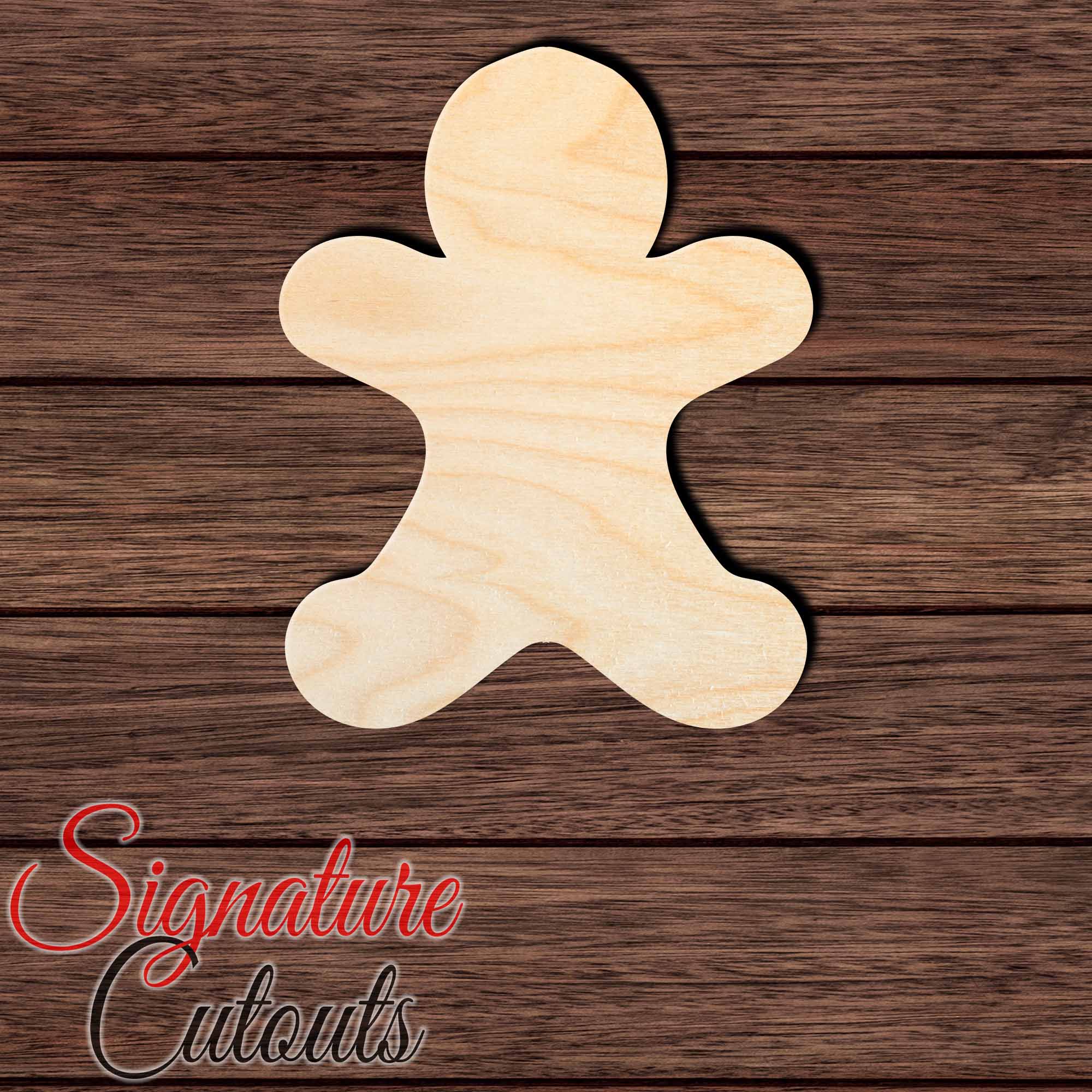 Gingerbread Man 001 Shape Cutout – Signature Custom Works