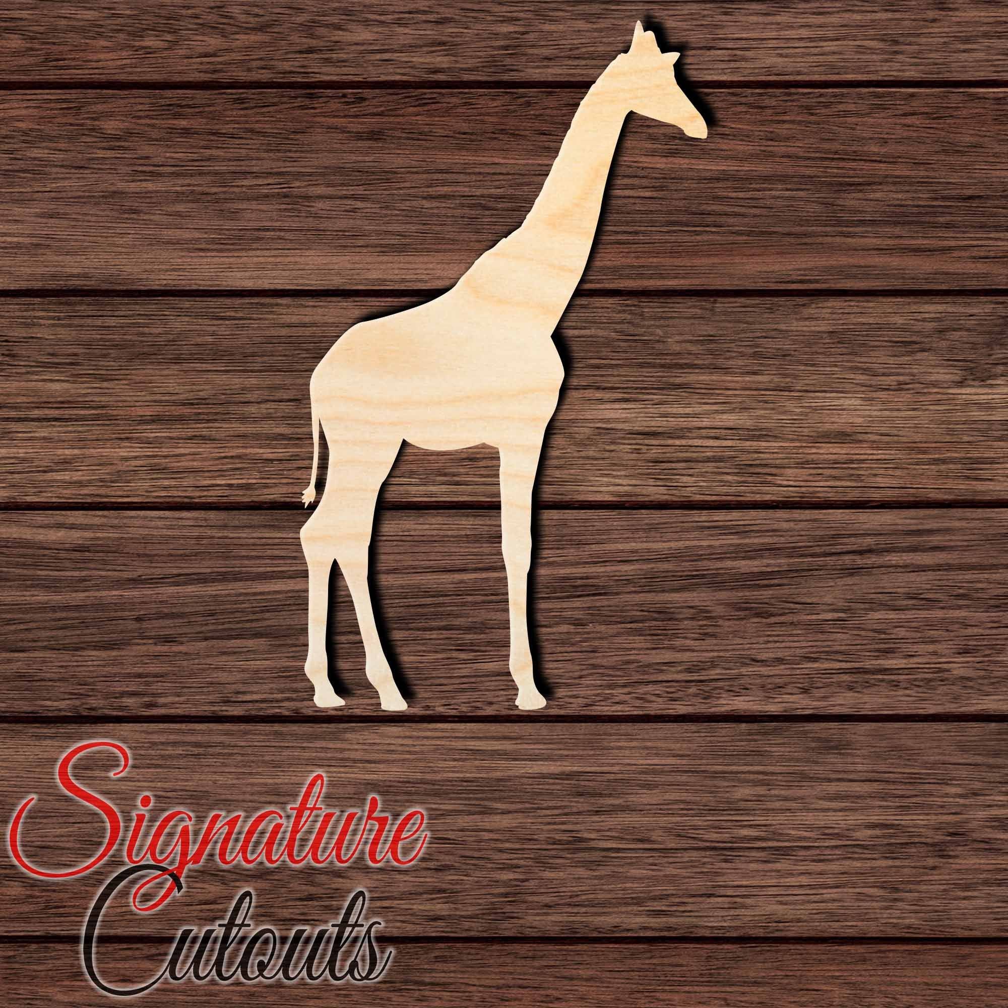 Giraffe 003 Shape Cutout in Wood, Acrylic or Acrylic Mirror - Signature Cutouts