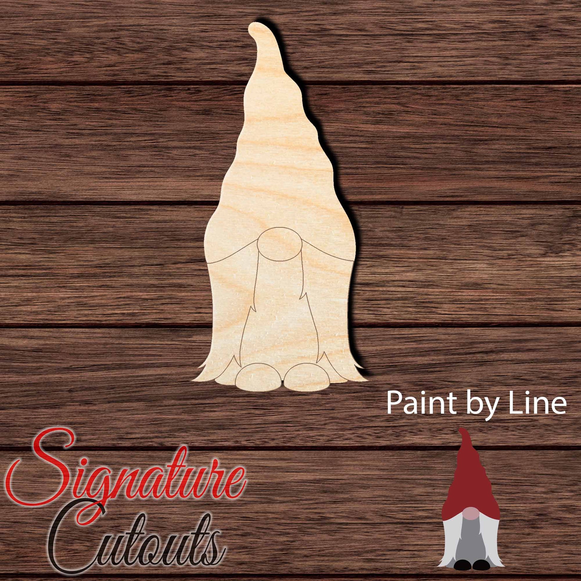 Girl Gnome 003 Shape Cutout - Paint by Line - Signature Cutouts