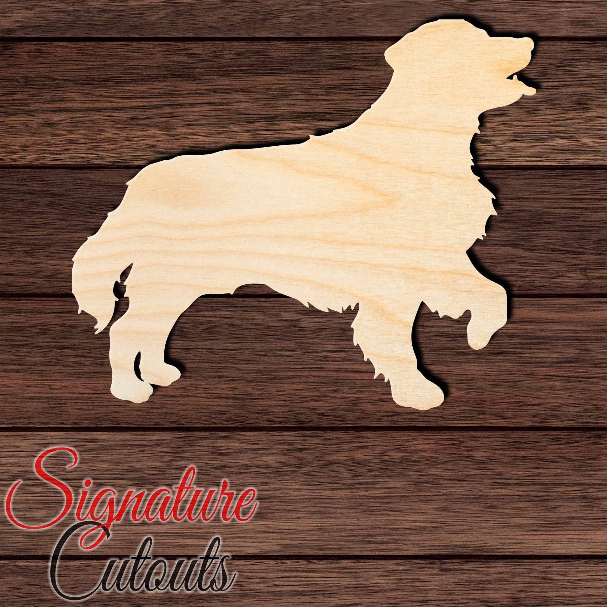 Golden Retriever Shape Cutout in Wood, Acrylic or Acrylic Mirror - Signature Cutouts