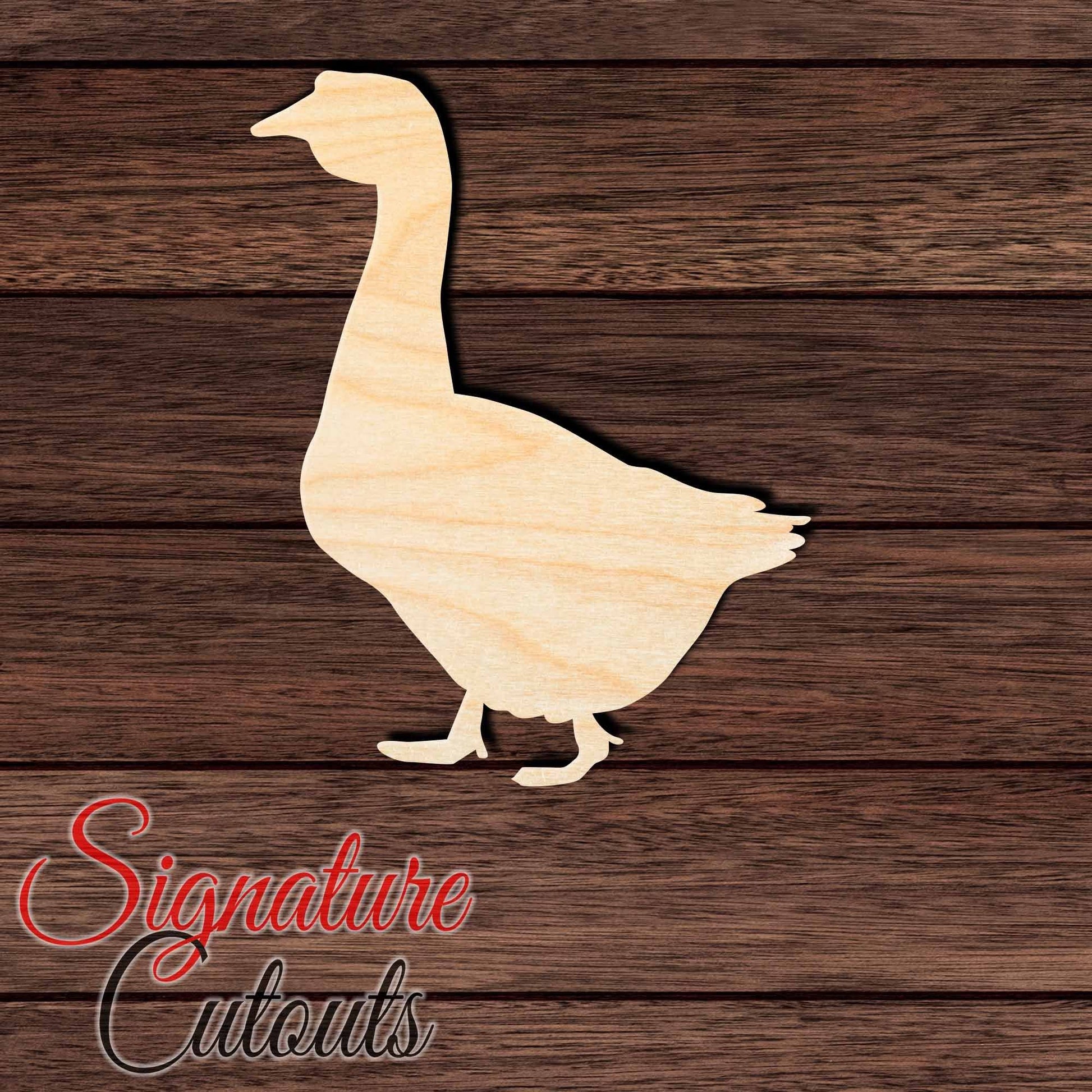 Goose 001 Shape Cutout in Wood, Acrylic or Acrylic Mirror - Signature Cutouts