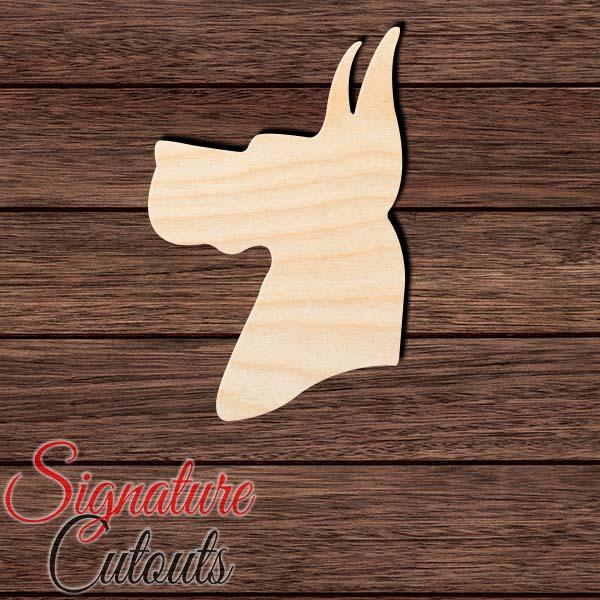Great Dane Head Shape Cutout in Wood, Acrylic or Acrylic Mirror - Signature Cutouts