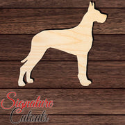 Great Dane Shape Cutout in Wood, Acrylic or Acrylic Mirror - Signature Cutouts