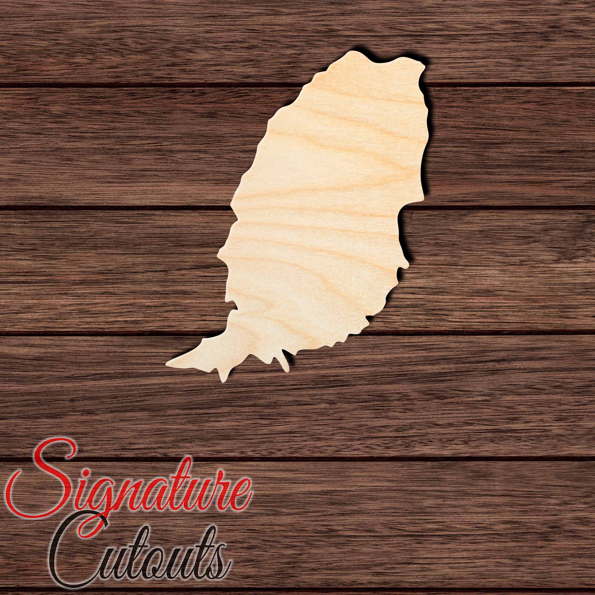 Grenada Shape Cutout in Wood, Acrylic or Acrylic Mirror - Signature Cutouts