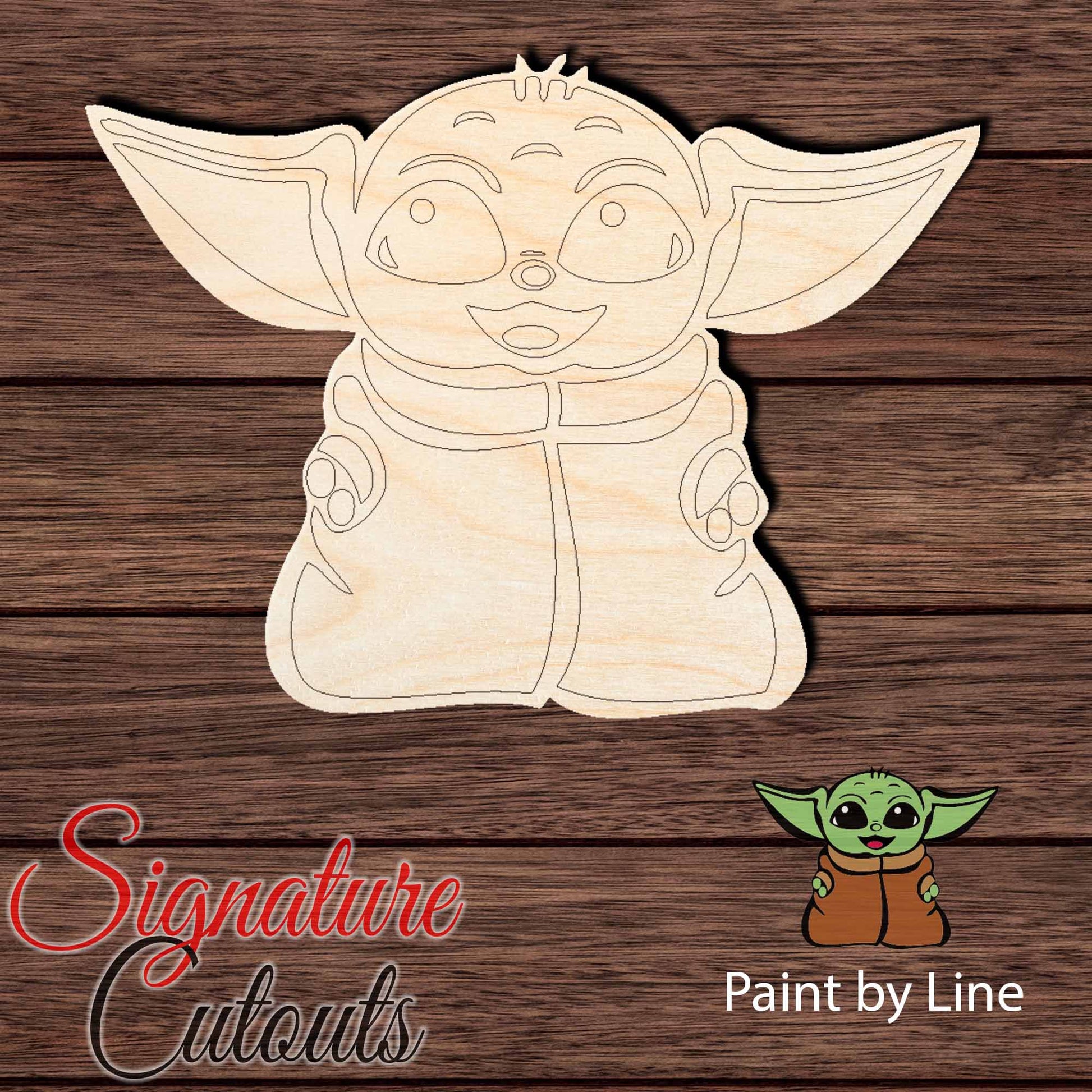 Grogu 001 Shape Cutout Craft Shapes & Bases Signature Cutouts 