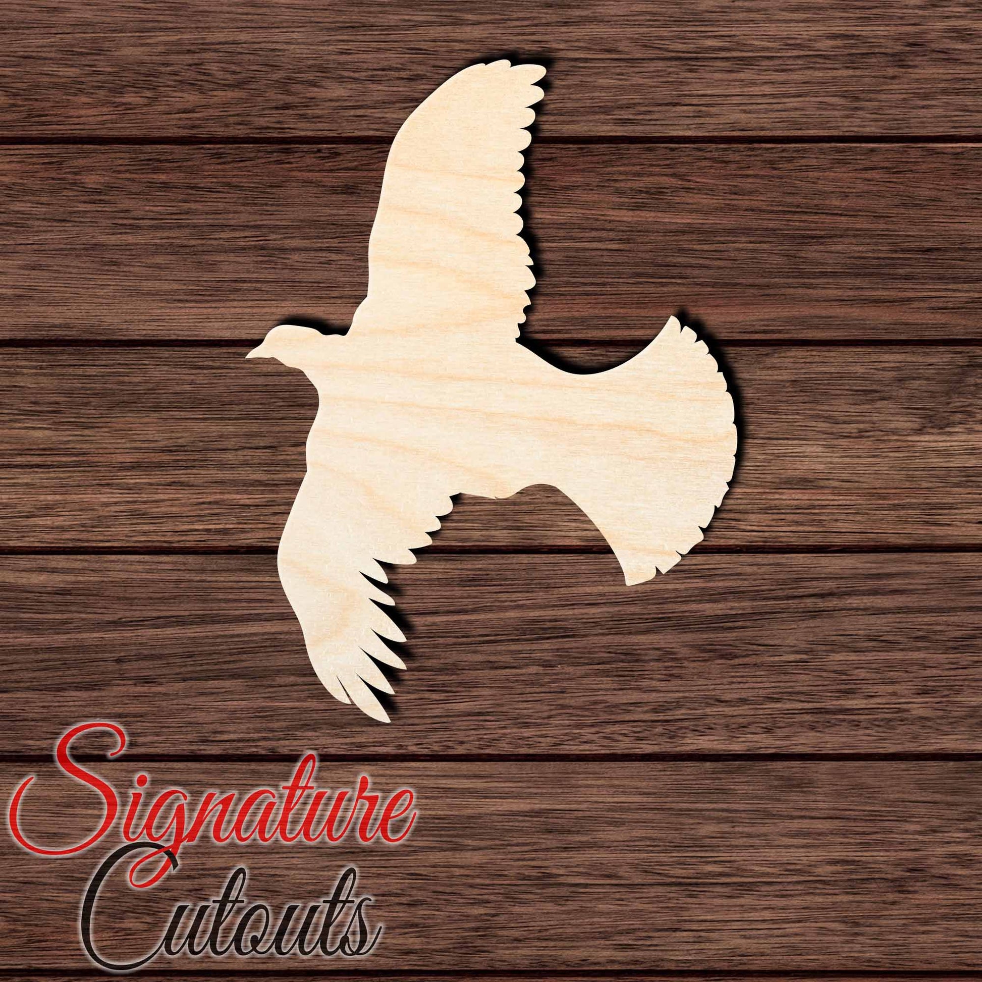 Grouse 004 Shape Cutout in Wood, Acrylic or Acrylic Mirror Craft Shapes & Bases Signature Cutouts 