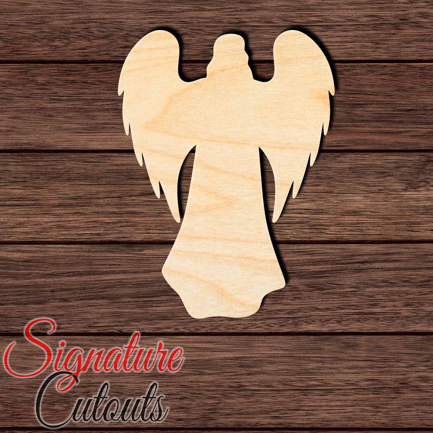 Guardian Angel 002 Shape Cutout in Wood, Acrylic or Acrylic Mirror - Signature Cutouts