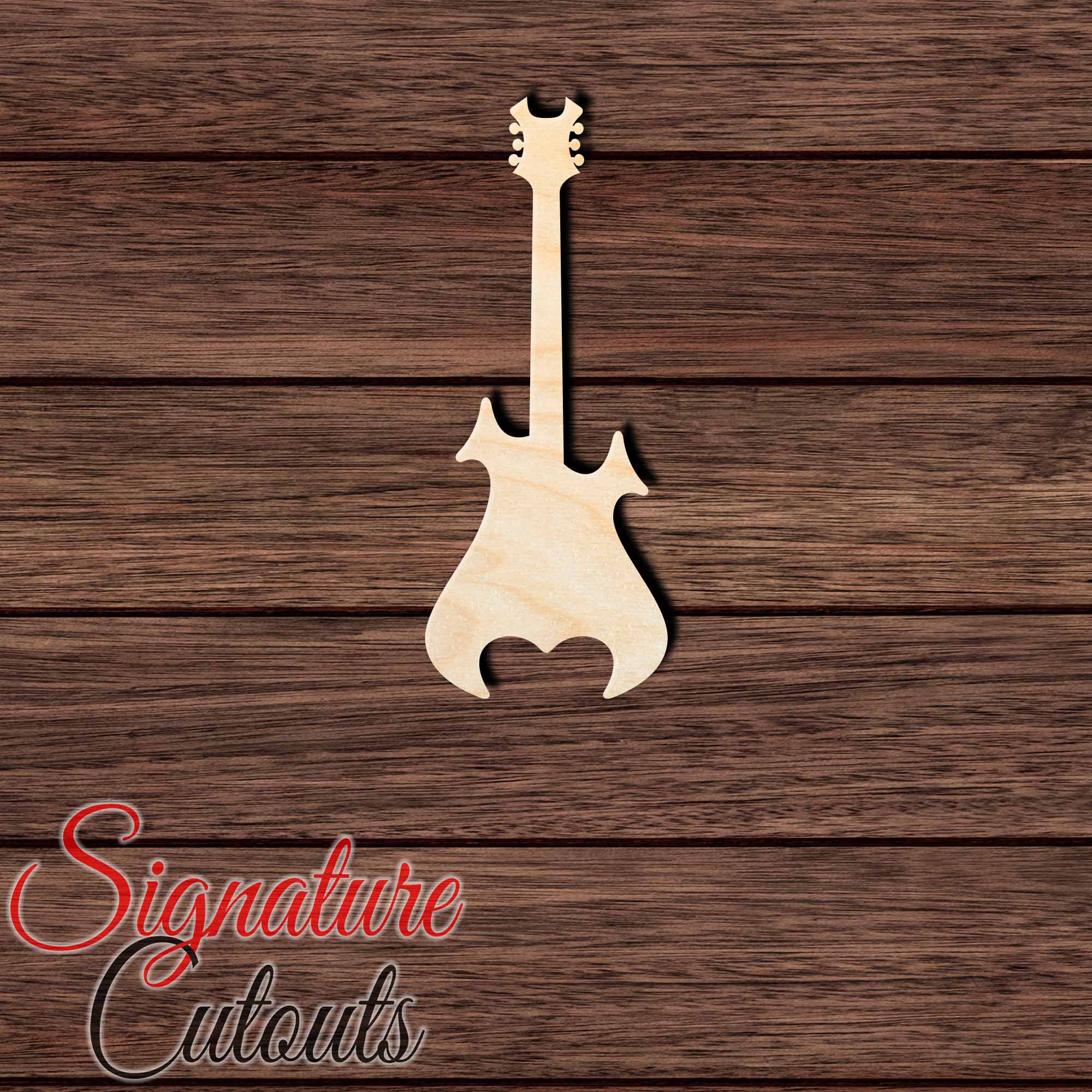 Guitar 003 Shape Cutout in Wood, Acrylic or Acrylic Mirror - Signature Cutouts