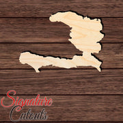 Haiti Shape Cutout in Wood, Acrylic or Acrylic Mirror - Signature Cutouts