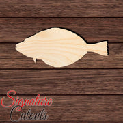 Halibut Fish Shape Cutout in Wood, Acrylic or Acrylic Mirror - Signature Cutouts