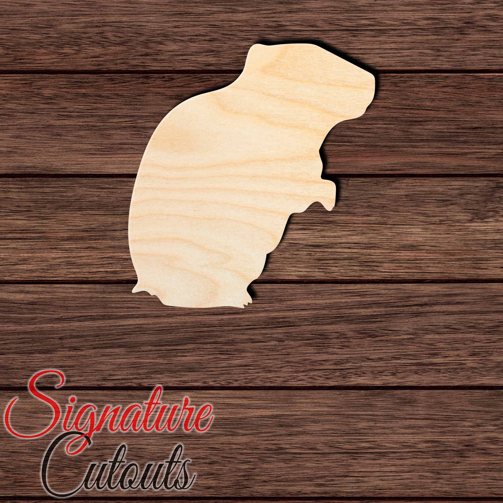 Hamster 001 Shape Cutout in Wood, Acrylic or Acrylic Mirror - Signature Cutouts