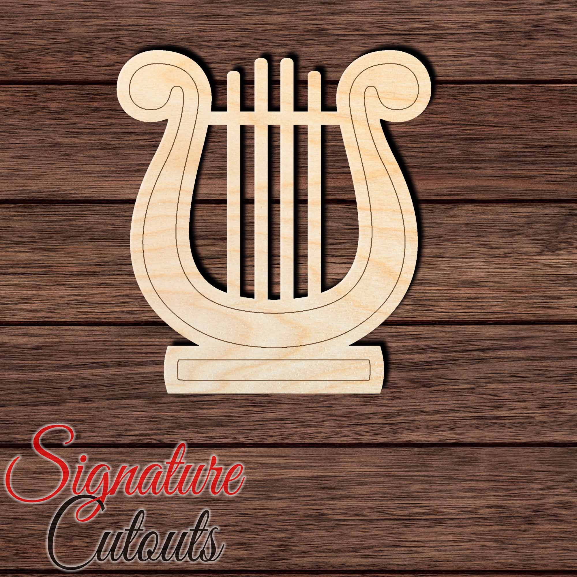 Harp 002 Paint by Line Shape Cutout - Signature Cutouts