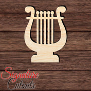 Harp 003 Shape Cutout in Wood, Acrylic or Acrylic Mirror - Signature Cutouts