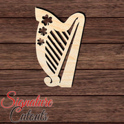 Harp 005 Shape Cutout in Wood, Acrylic or Acrylic Mirror - Signature Cutouts