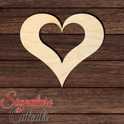 Heart 001 Shape Cutout in Wood, Acrylic or Acrylic Mirror - Signature Cutouts