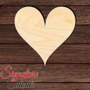 Heart 003 Shape Cutout in Wood, Acrylic or Acrylic Mirror - Signature Cutouts