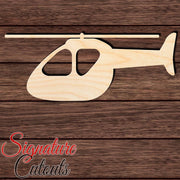 Helicopter 002 Shape Cutout in Wood, Acrylic or Acrylic Mirror - Signature Cutouts