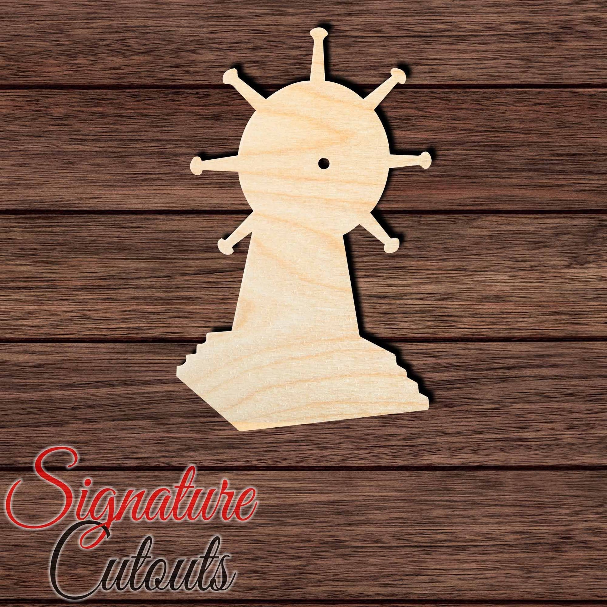 Helm 004 Shape Cutout in Wood, Acrylic or Acrylic Mirror - Signature Cutouts