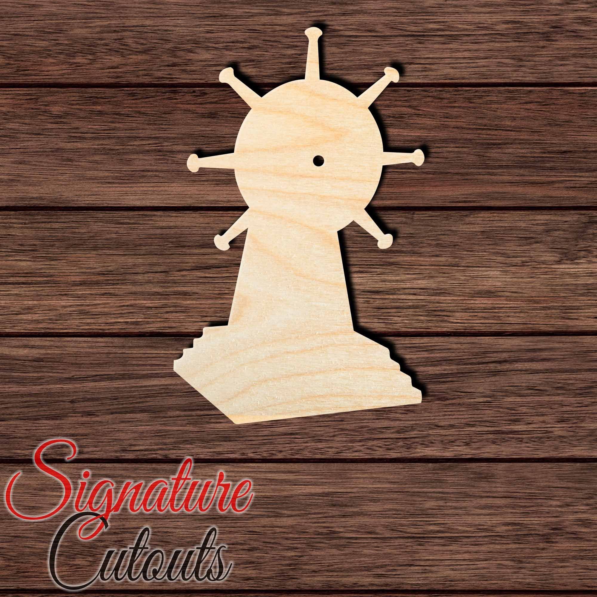 Helm 004 Shape Cutout in Wood, Acrylic or Acrylic Mirror - Signature Cutouts