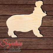 Hippo 003 Shape Cutout in Wood, Acrylic or Acrylic Mirror - Signature Cutouts