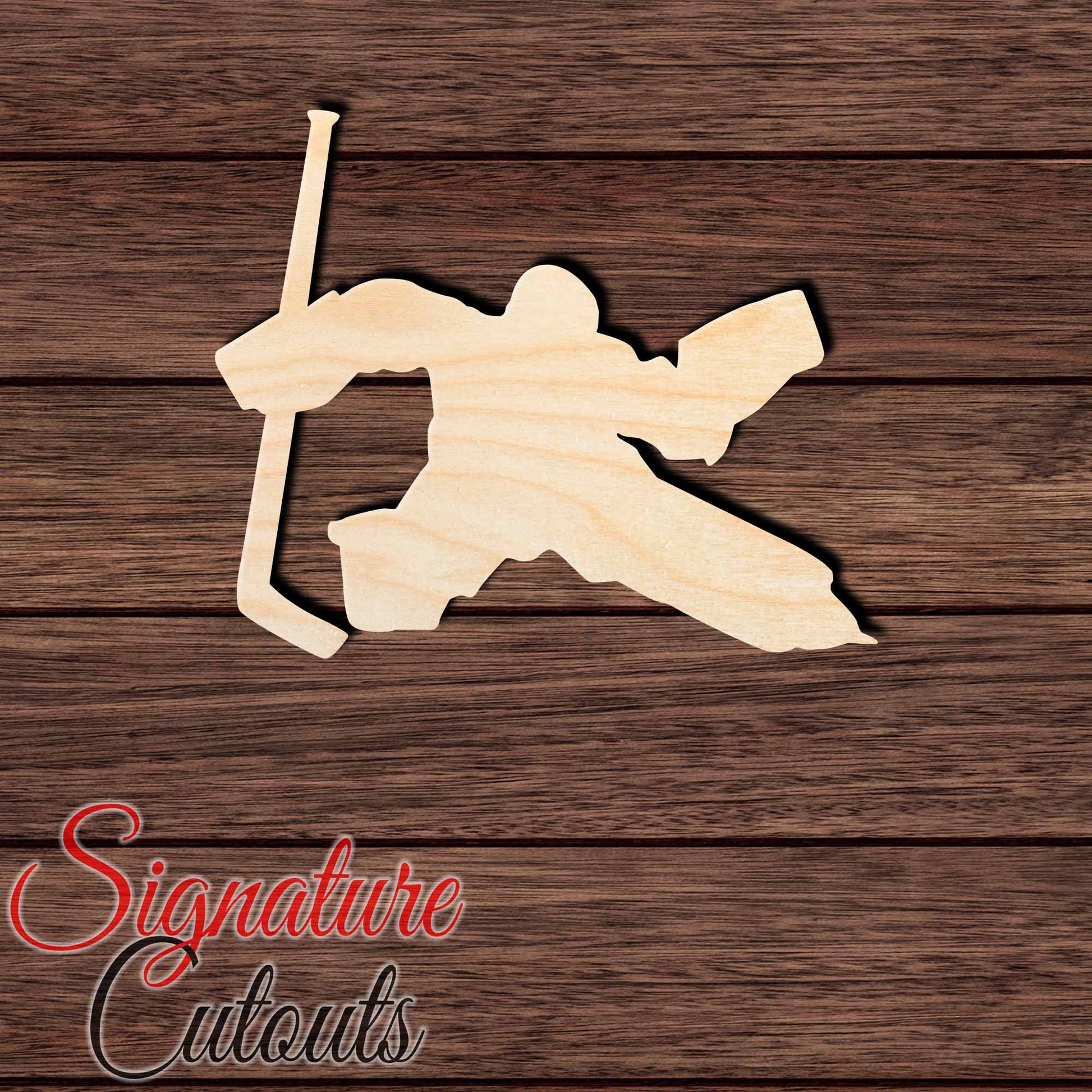 Hockey Goal Keeper 002 Shape Cutout in Wood, Acrylic or Acrylic Mirror Craft Shapes & Bases Signature Cutouts 