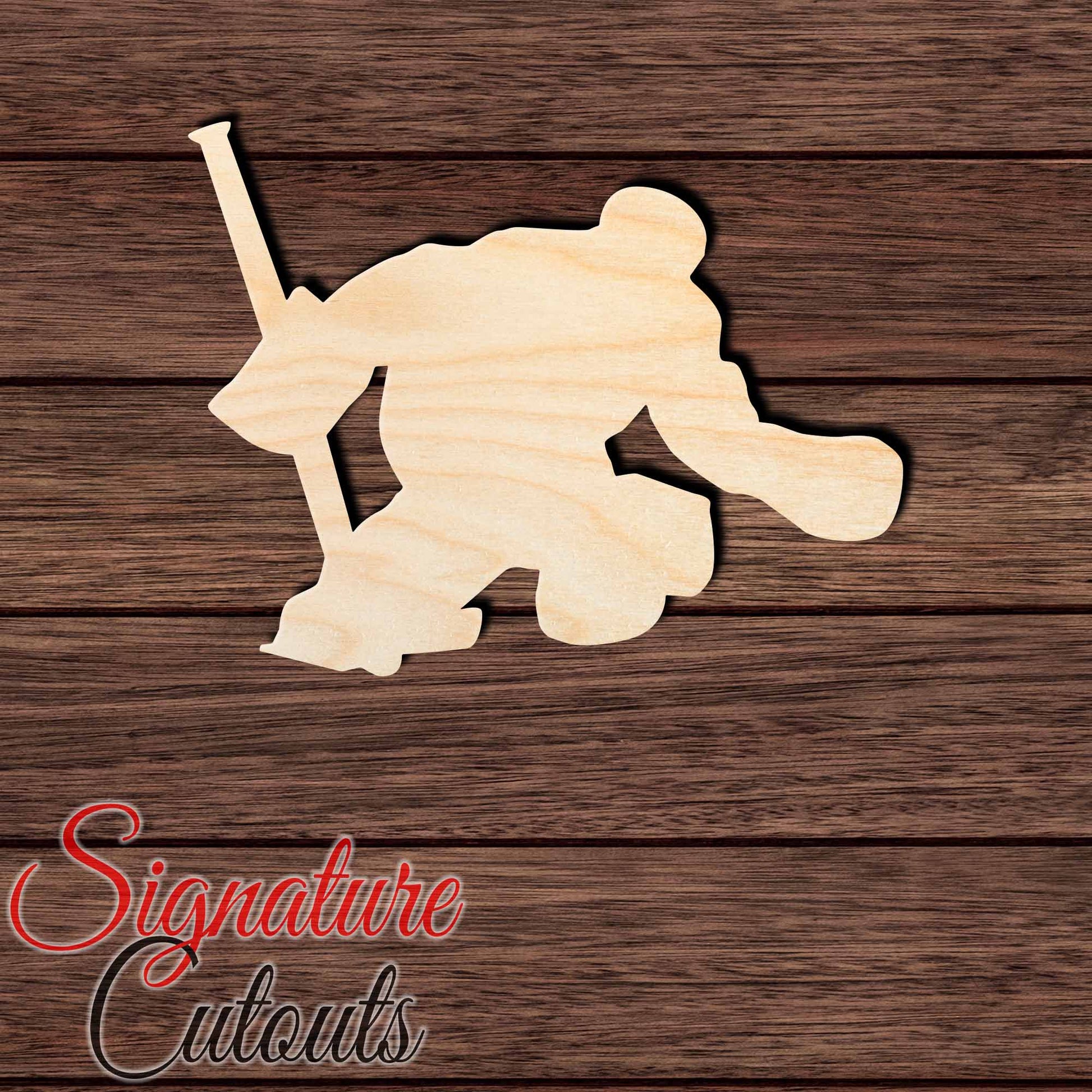 Hockey Goal Keeper 003 Shape Cutout in Wood, Acrylic or Acrylic Mirror Craft Shapes & Bases Signature Cutouts 