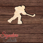 Hockey Player 002 Shape Cutout in Wood, Acrylic or Acrylic Mirror - Signature Cutouts