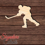 Hockey Player 004 Shape Cutout in Wood, Acrylic or Acrylic Mirror - Signature Cutouts