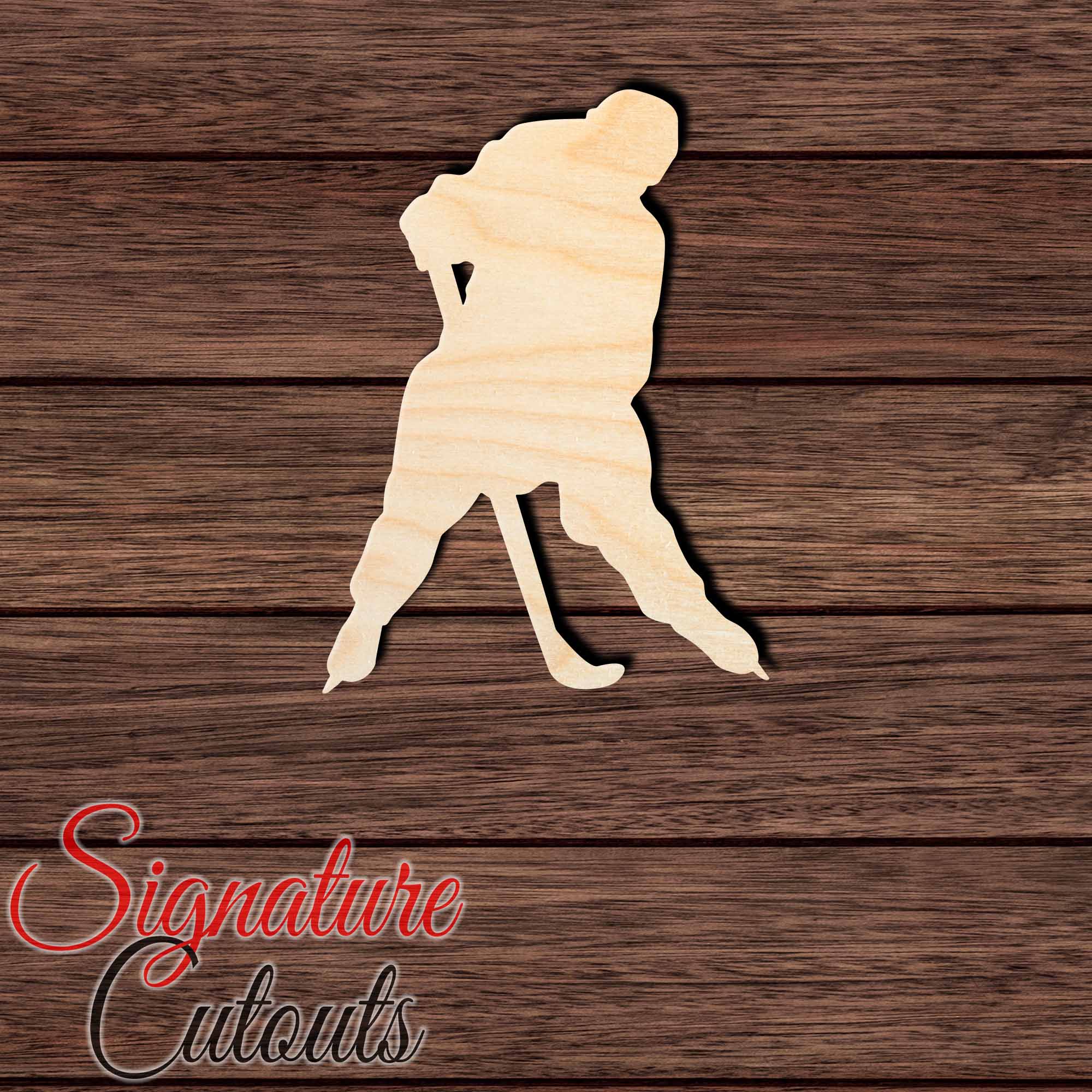 Hockey Player 005 Shape Cutout in Wood, Acrylic or Acrylic Mirror - Signature Cutouts
