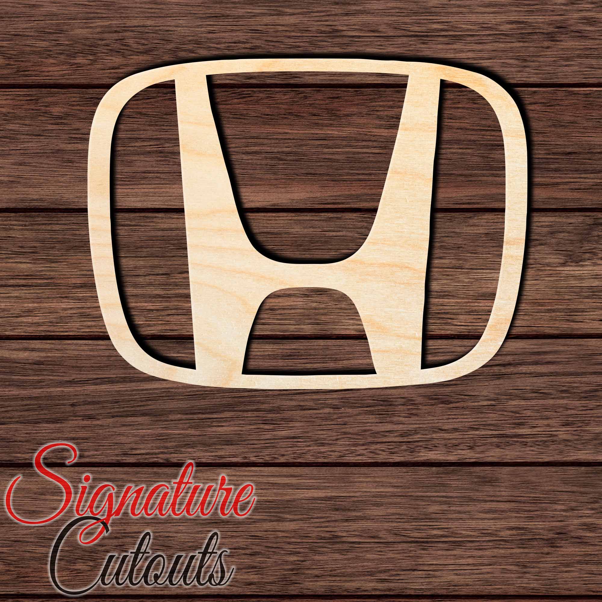 Honda Emblem Unfinished Shape Cutout in Wood, Acrylic or Acrylic Mirror Craft Shapes & Bases Signature Cutouts 