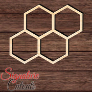 Honeycomb 001 Shape Cutout in Wood, Acrylic or Acrylic Mirror - Signature Cutouts