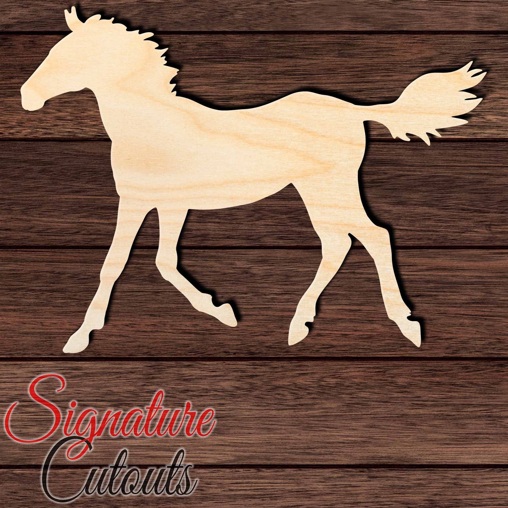 Horse 007 Shape Cutout in Wood, Acrylic or Acrylic Mirror - Signature Cutouts