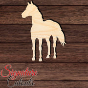 Horse 012 Shape Cutout in Wood, Acrylic or Acrylic Mirror - Signature Cutouts