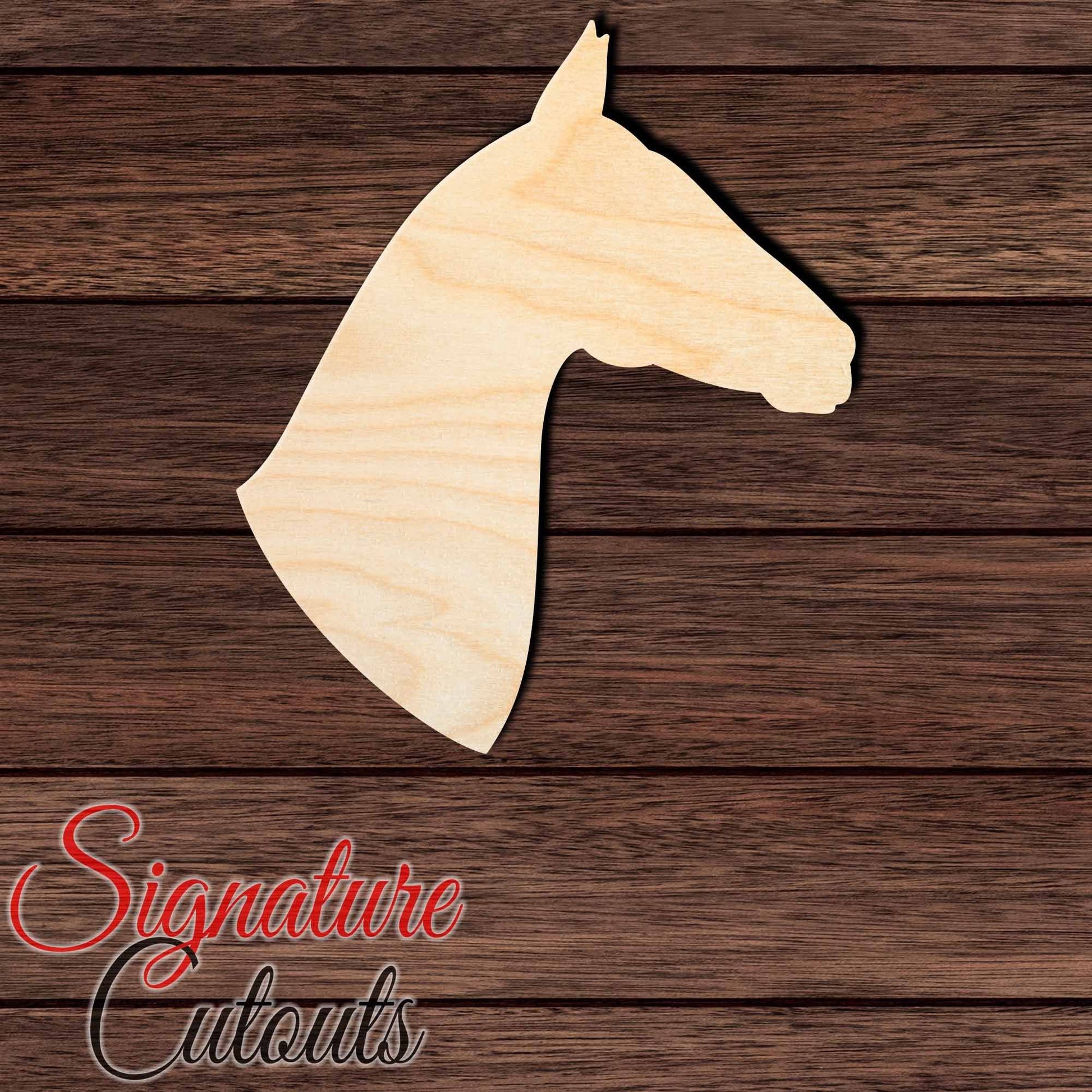 Horse 016 Shape Cutout in Wood, Acrylic or Acrylic Mirror - Signature Cutouts
