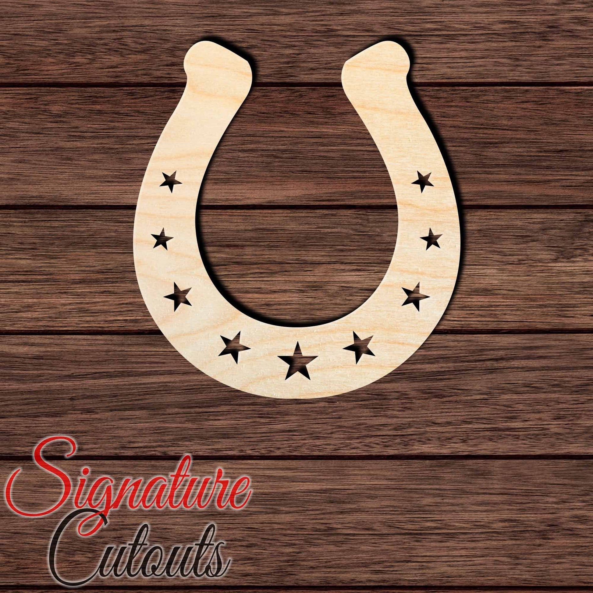 Horseshoe 002 Shape Cutout in Wood, Acrylic or Acrylic Mirror - Signature Cutouts
