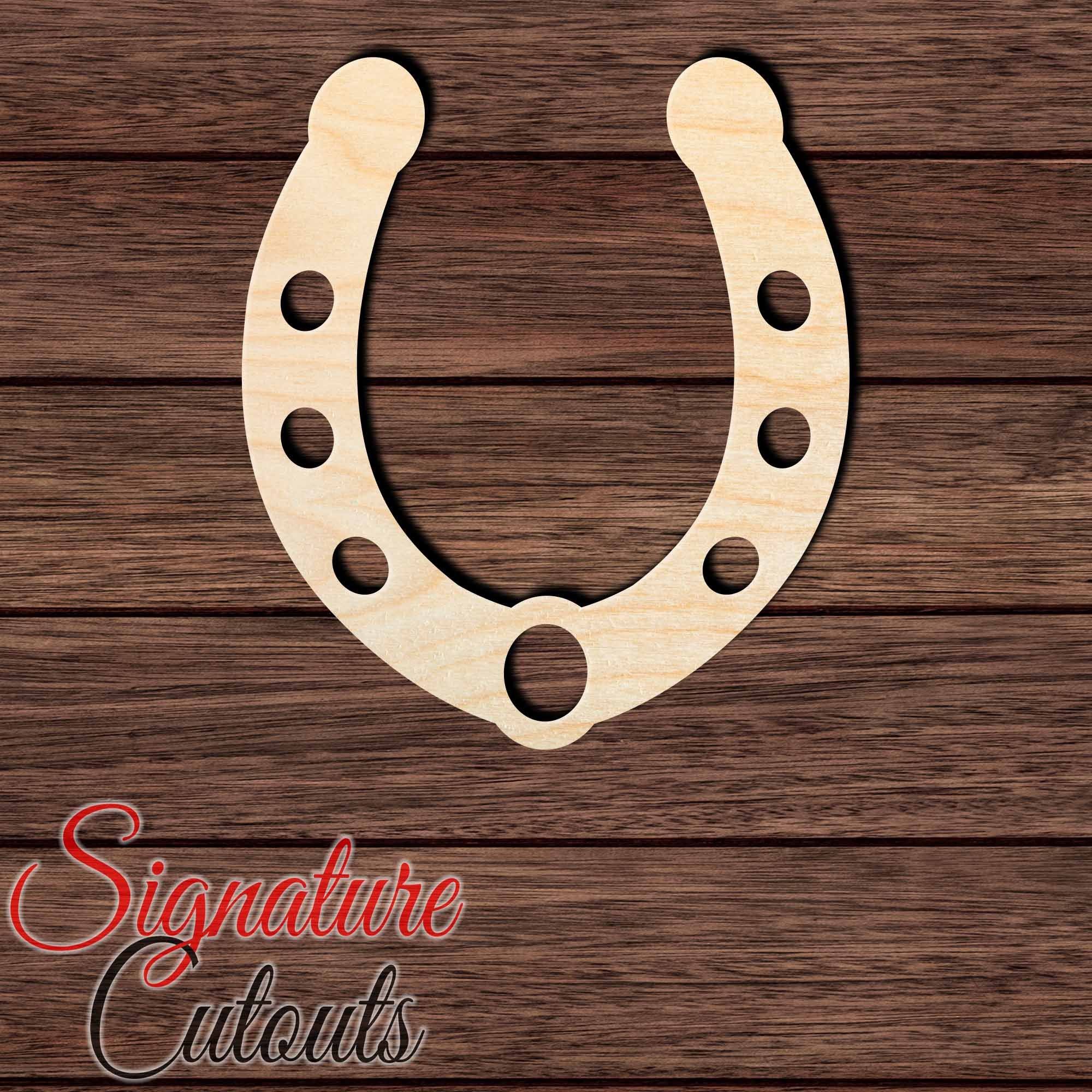 Horseshoe 003 Shape Cutout in Wood, Acrylic or Acrylic Mirror - Signature Cutouts