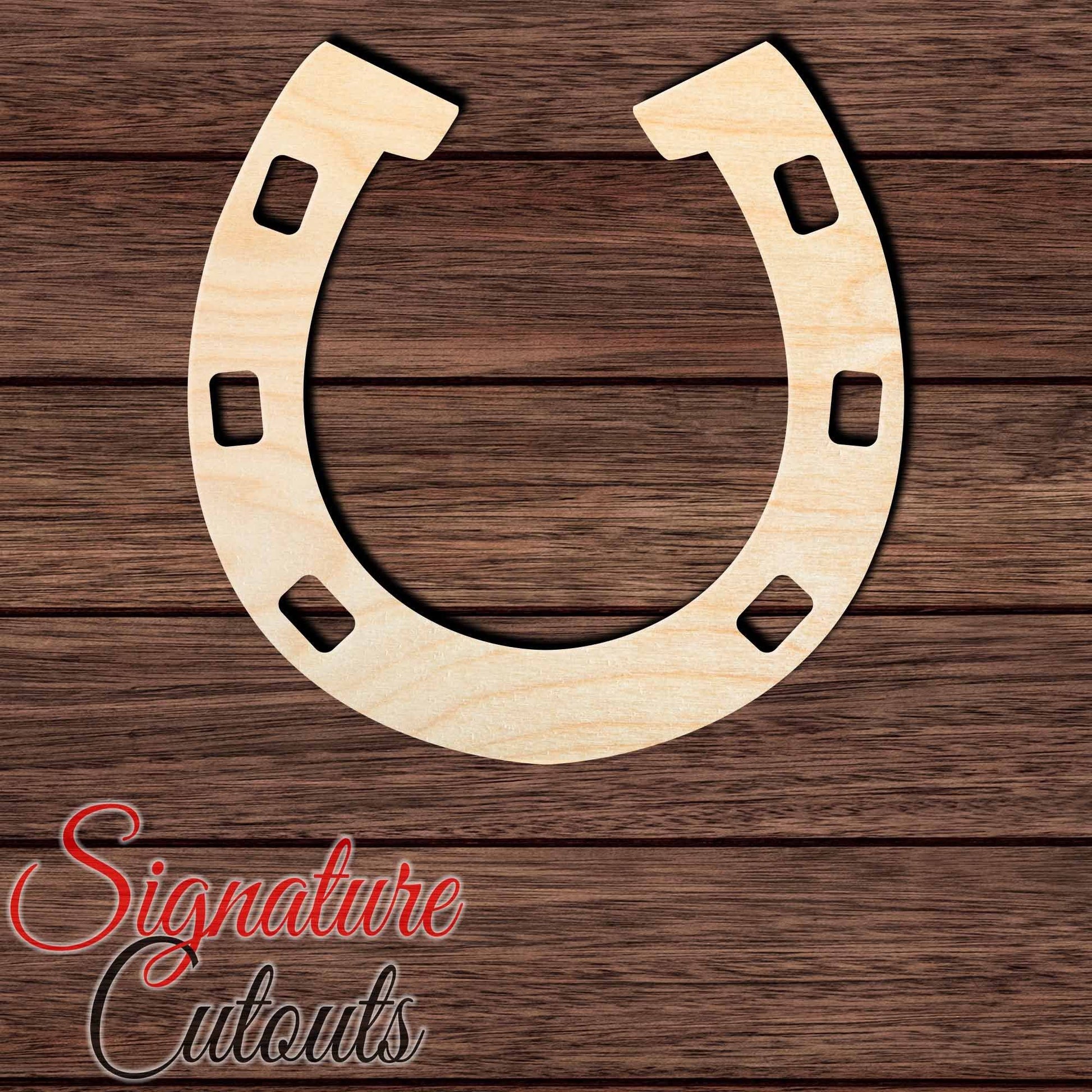 Horseshoe 004 Shape Cutout in Wood, Acrylic or Acrylic Mirror - Signature Cutouts